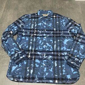 Authentic BNWOT Burberry Check Animal Detain Button-Down